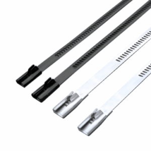 100 lbs. Stainless Steel Ladder Style Cable Ties - Coated - 11.8″